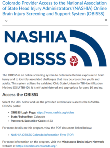 NASHIA OBISSS access instructions.